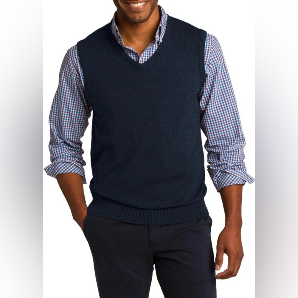 Jantzen navy sweater vest sz XL